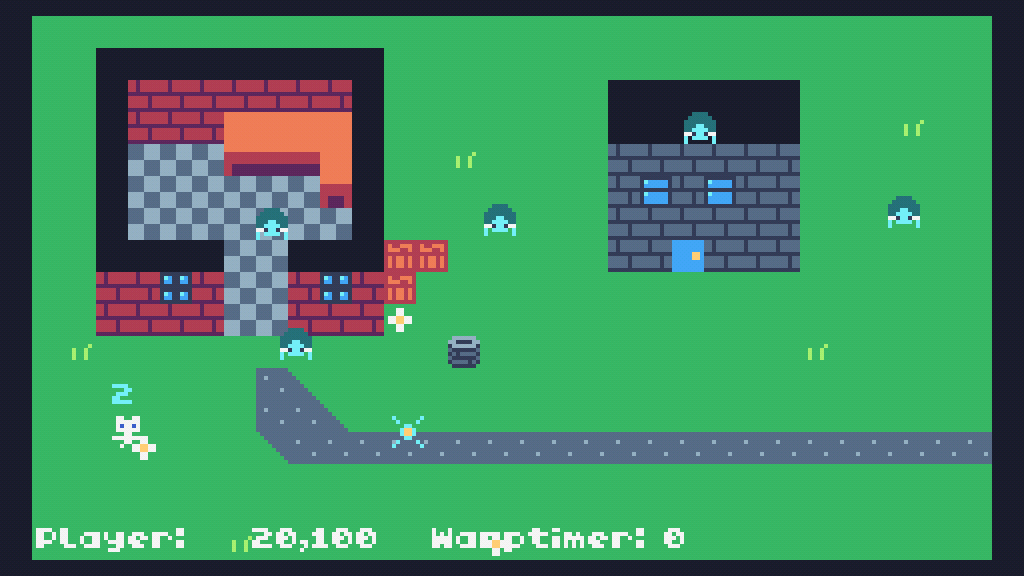 Warping, projectiles, enemy spawning